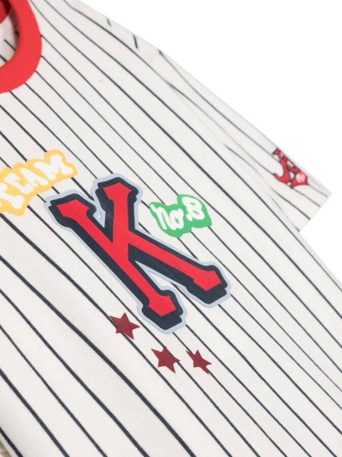 Kenzo Kids T-shirt met logo-patch Wit