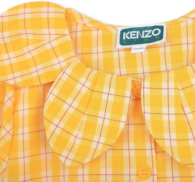 Kenzo Kids Shirt met geborduurd logo Geel
