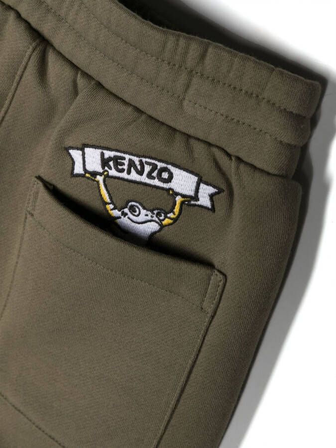 Kenzo Kids Trainingsbroek met geborduurd logo Groen