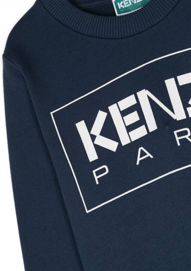 Kenzo Kids Sweater met logoprint Blauw
