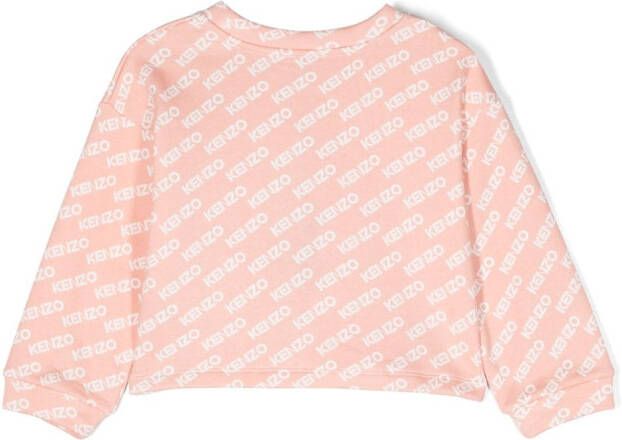 Kenzo Kids Sweater met logoprint Roze