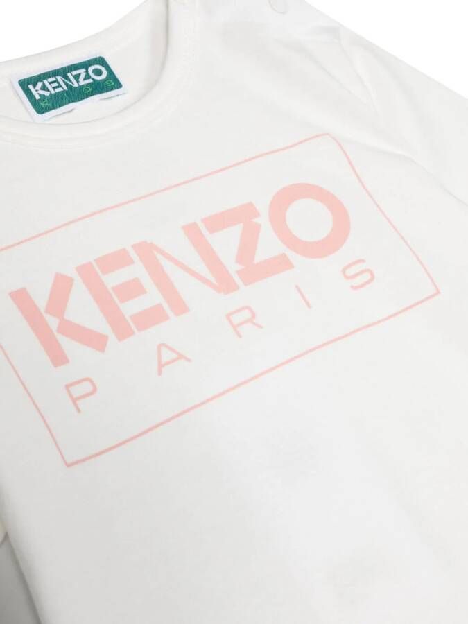 Kenzo Kids T-shirt met logoprint Wit