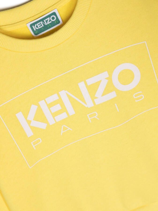 Kenzo Kids Sweater met logoprint Geel