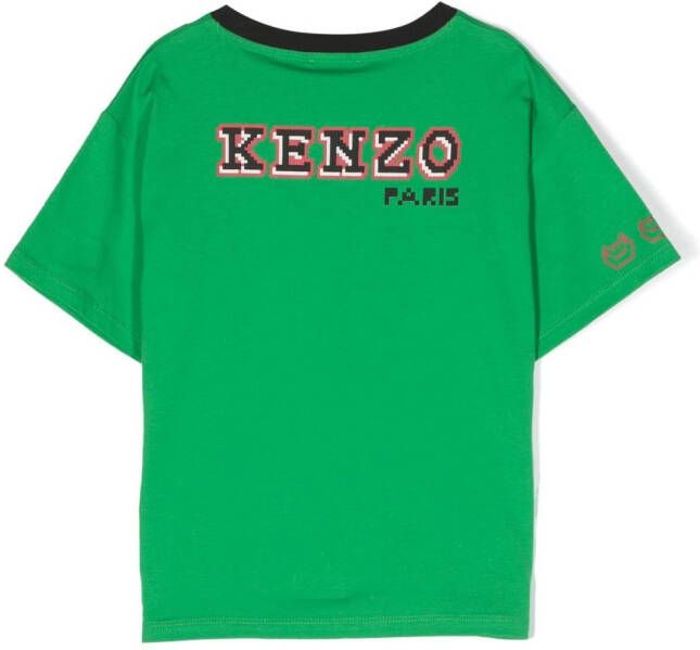 Kenzo Kids T-shirt met logoprint Groen