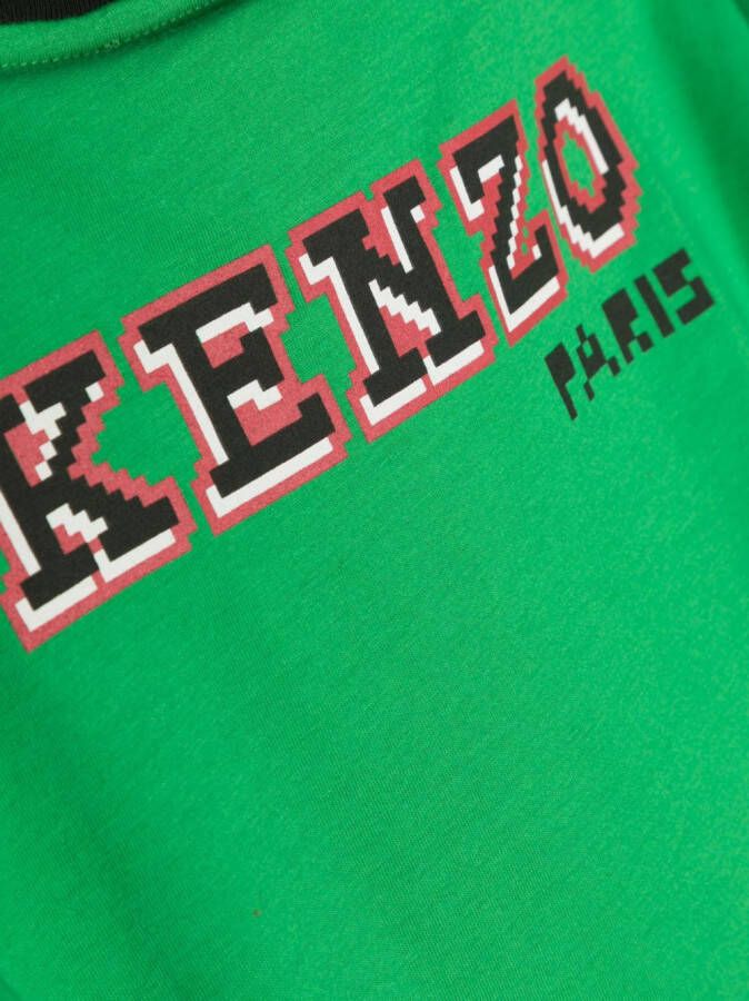 Kenzo Kids T-shirt met logoprint Groen