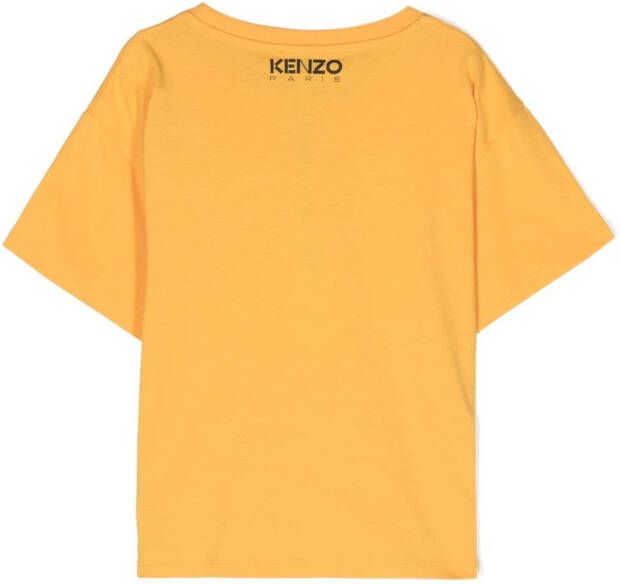 Kenzo Kids T-shirt met patchdetail Geel