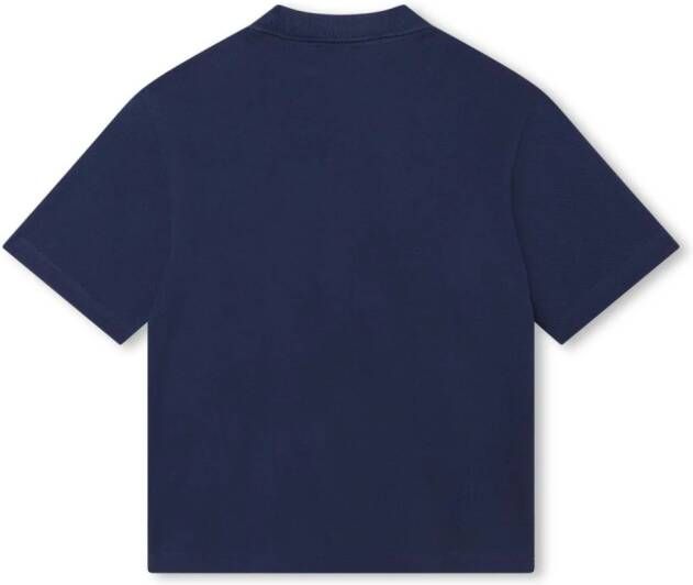 Kenzo Kids Poloshirt met logoprint Blauw