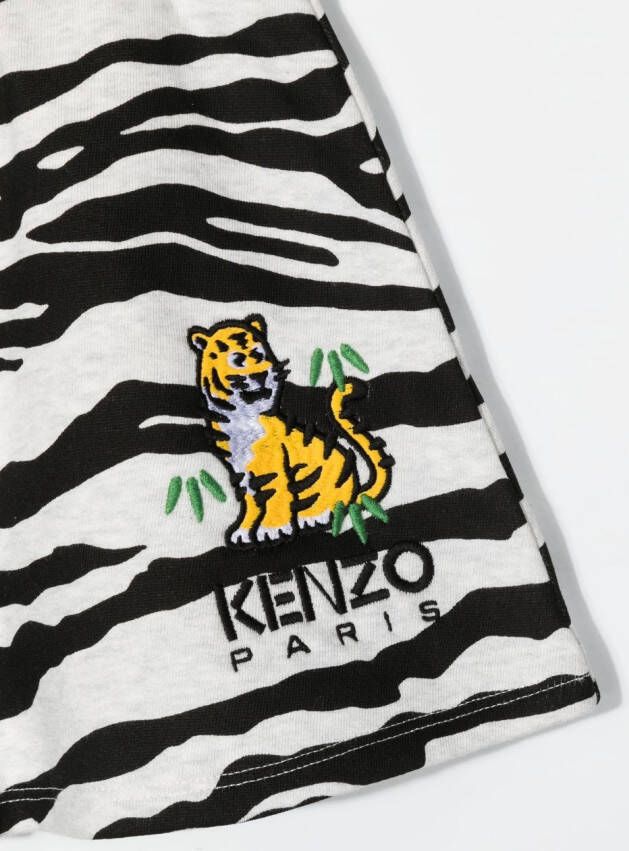 Kenzo Kids Rok met geborduurd logo Grijs