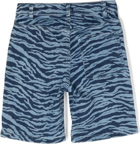 Kenzo Kids Shorts met camouflageprint Blauw