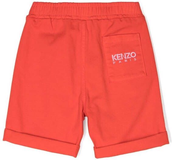 Kenzo Kids Shorts met geborduurd logo Rood