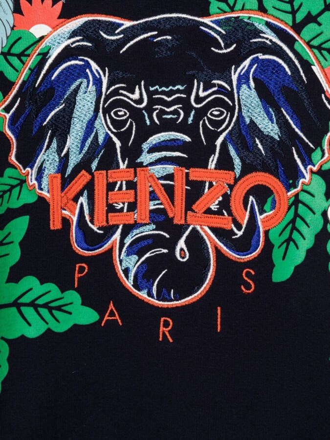 Kenzo Kids Sweater met borduurwerk Blauw