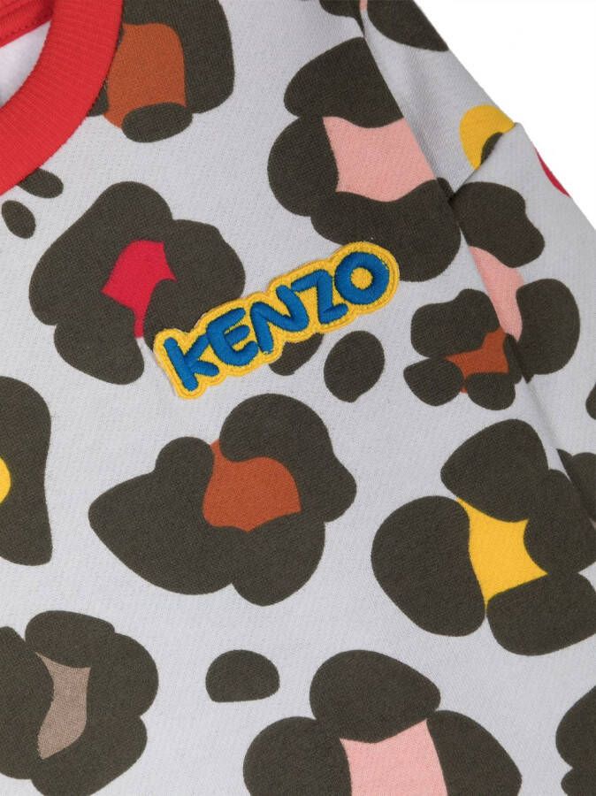 Kenzo Kids Sweater met dierenprint Beige