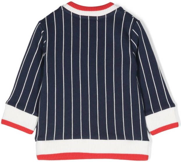 Kenzo Kids Sweater met geborduurd logo Blauw