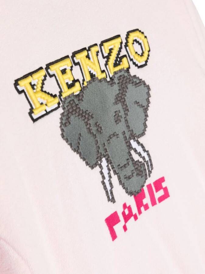 Kenzo Kids Sweater met geborduurd logo Roze