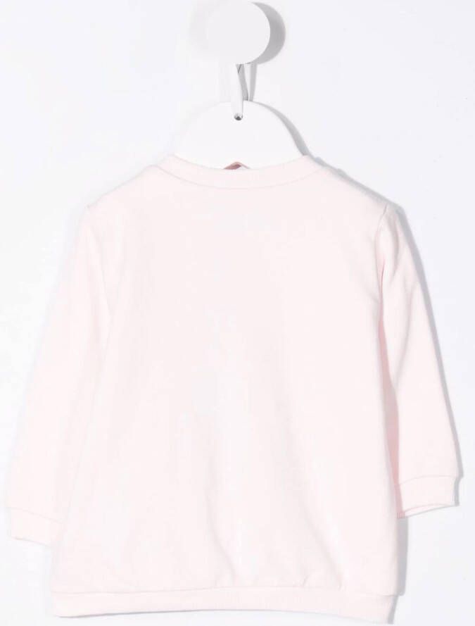 Kenzo Kids Sweater met geborduurd logo Roze