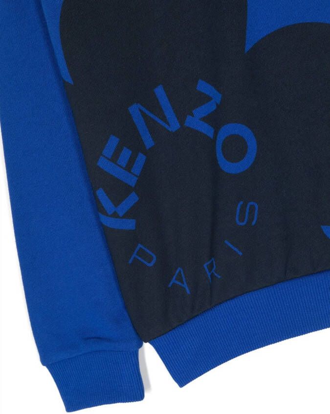 Kenzo Kids Sweater met logoprint Blauw