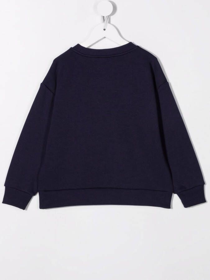 Kenzo Kids Sweater met logoprint Blauw