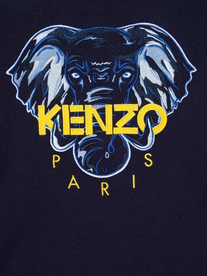 Kenzo Kids Sweater met logoprint Blauw