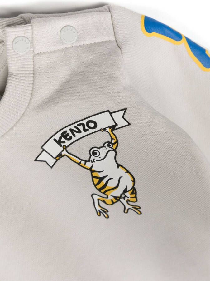 Kenzo Kids Sweater met logoprint Grijs
