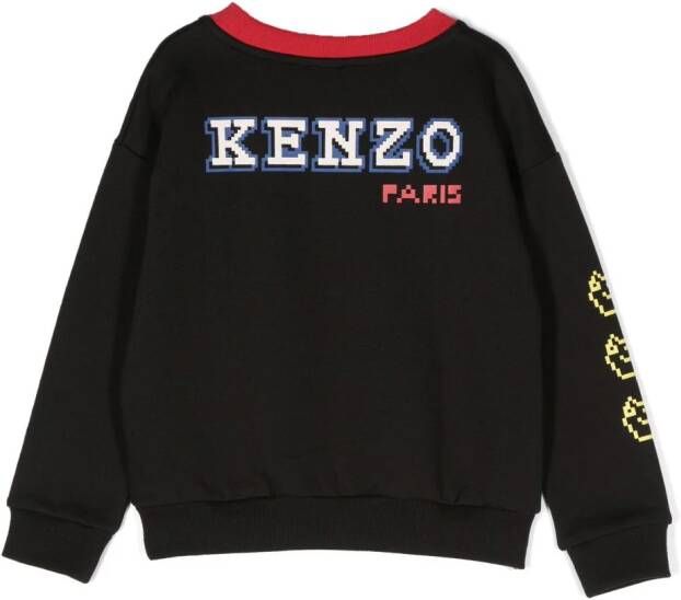 Kenzo Kids Sweater met logoprint Zwart