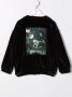 Kenzo Kids Sweater met logoprint kinderen Viscose Spandex Elastane Polyester 10 jaar Zwart - Thumbnail 2
