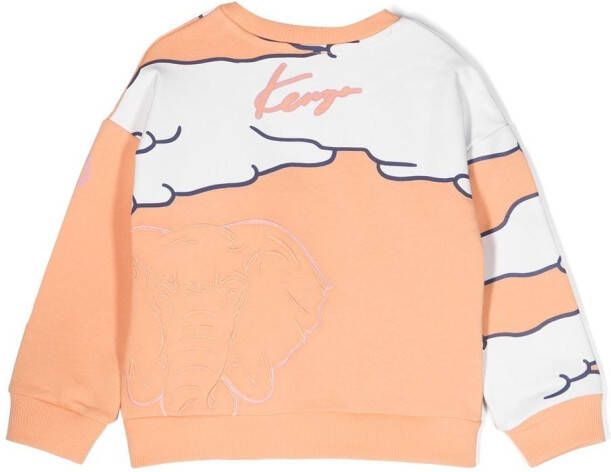 Kenzo Kids Sweater met print Oranje