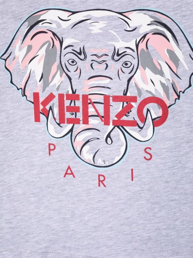 Kenzo Kids T-shirt met logo Grijs