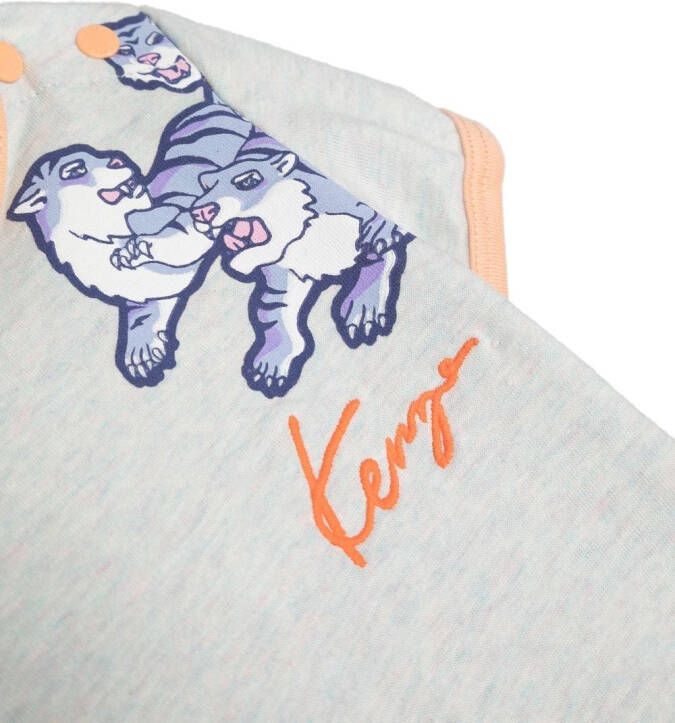 Kenzo Kids T-shirt met logoprint Grijs