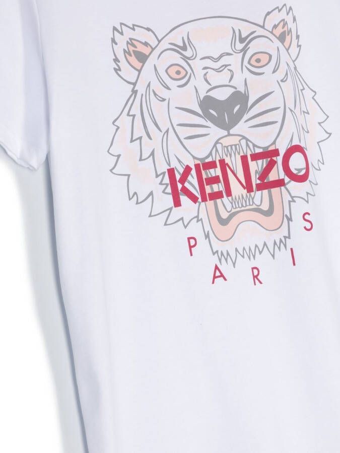 Kenzo Kids T-shirt met logoprint Wit