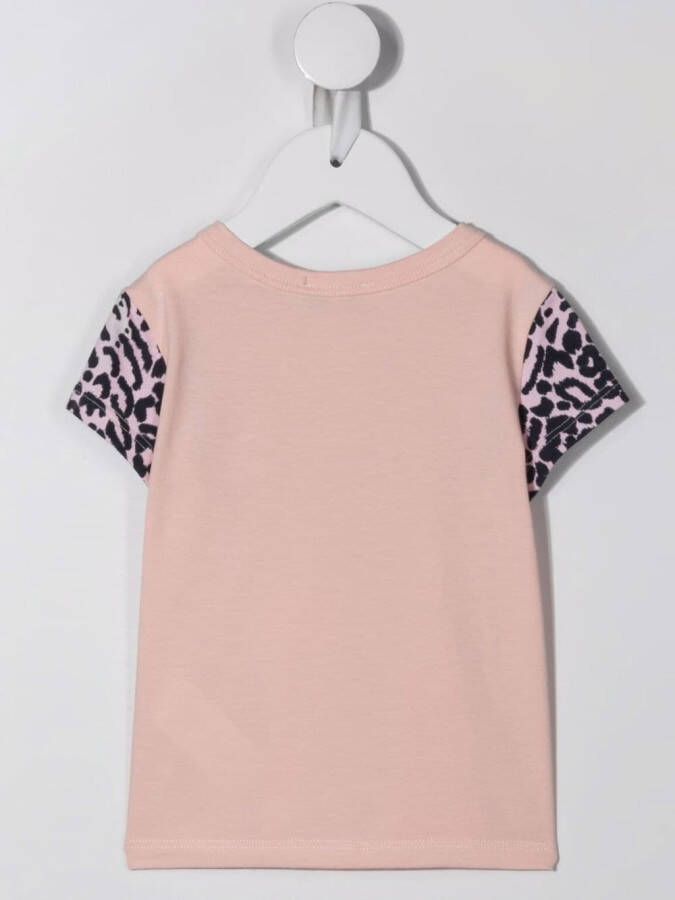 Kenzo Kids T-shirt met tijgerkop Roze