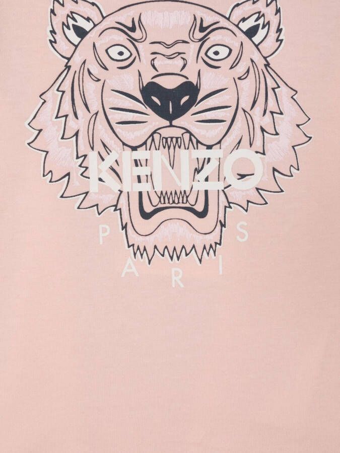 Kenzo Kids T-shirt met tijgerkop Roze