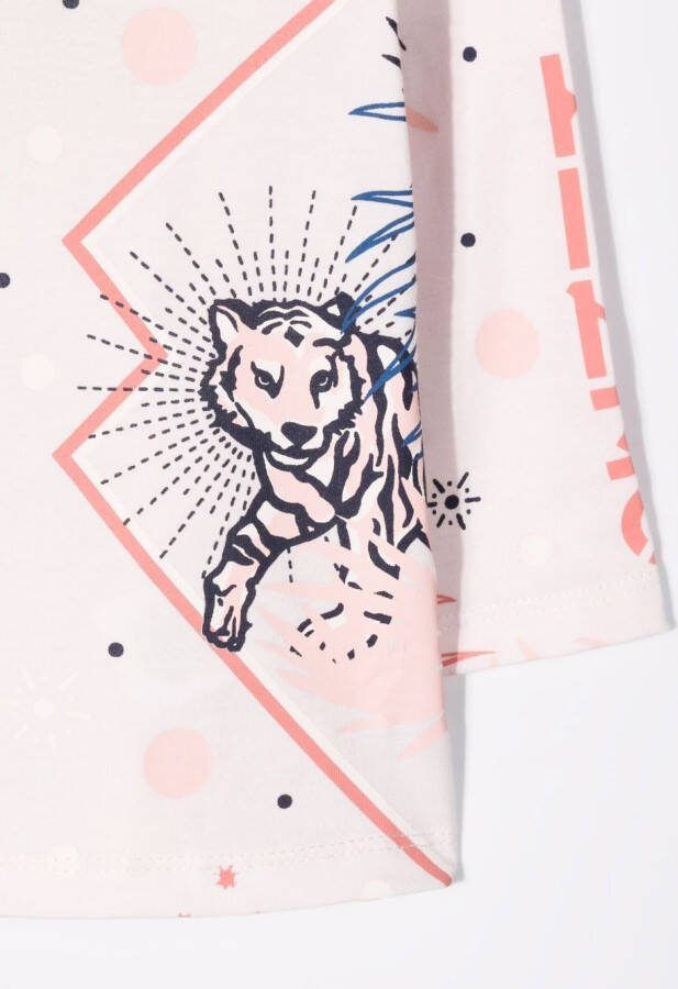Kenzo Kids T-shirt met tijgerprint Roze