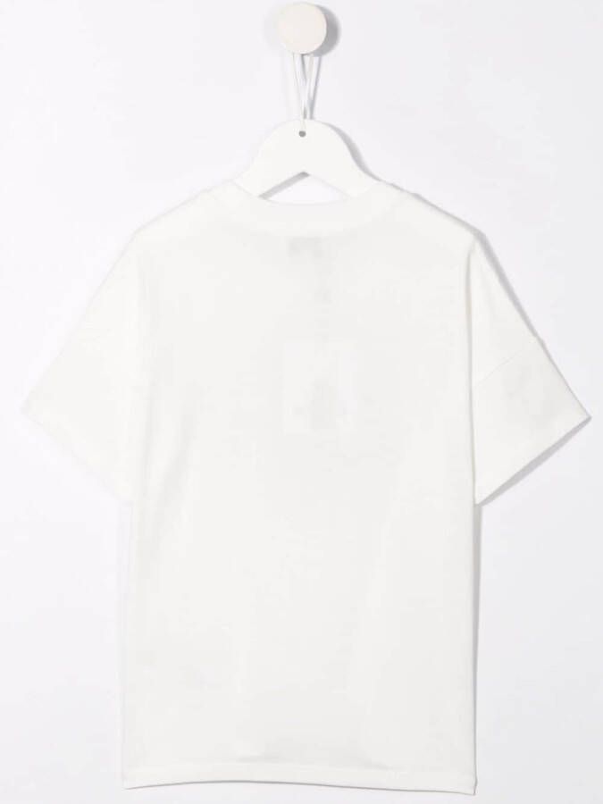 Kenzo Kids T-shirt met tijgerprint Wit