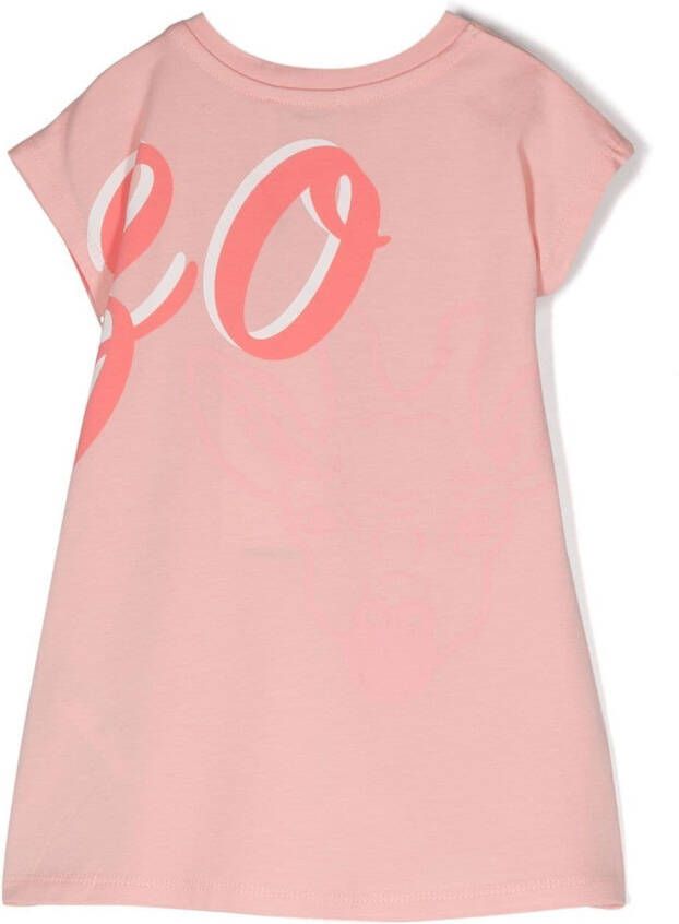 Kenzo Kids T-shirtjurk met print Roze