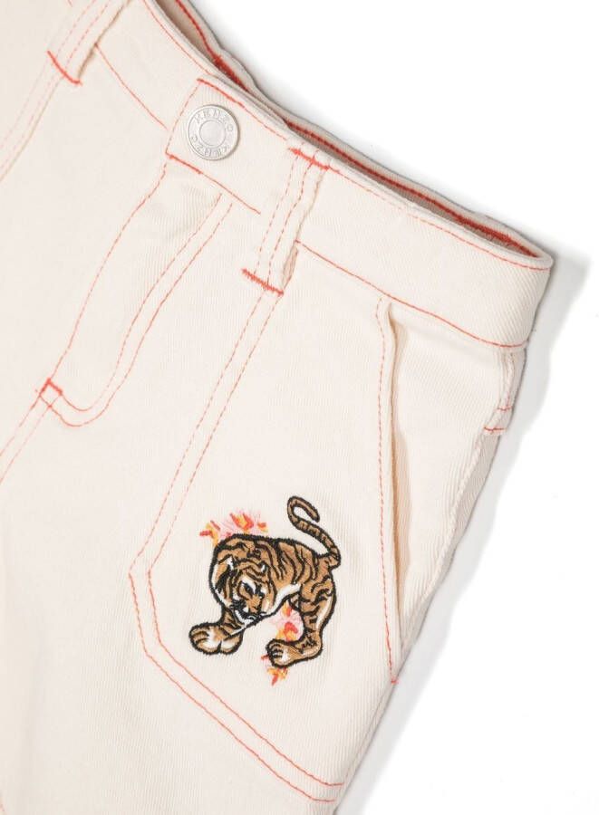 Kenzo Kids Shorts met geborduurd logo Paars