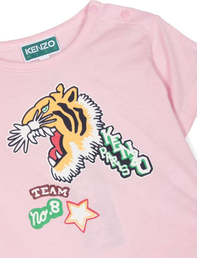 Kenzo Kids T-shirt met tijgerprint Roze