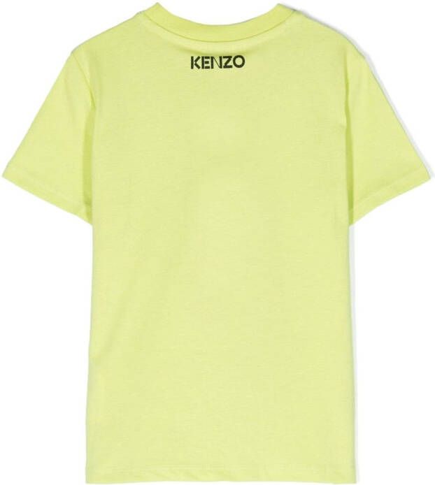 Kenzo Kids T-shirt met tijgerprint Groen