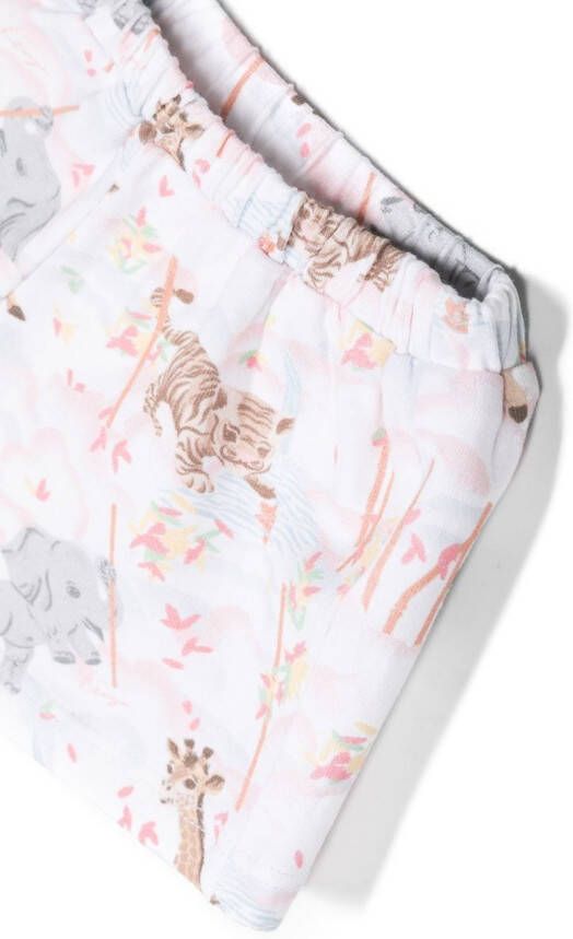 Kenzo Kids Top en shorts met safariprint Wit