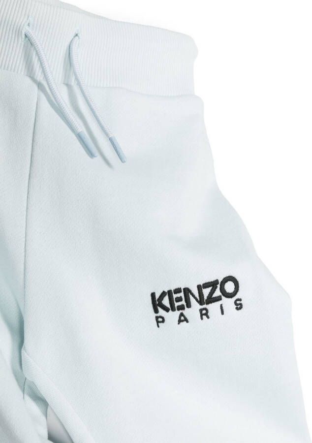 Kenzo Kids Trainingsbroek met geborduurd logo Blauw
