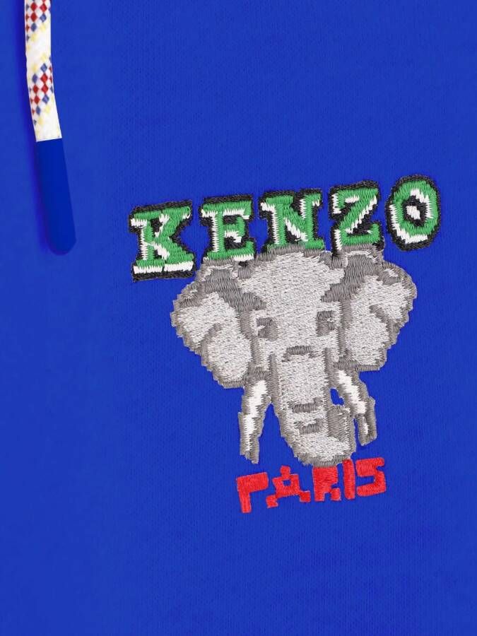 Kenzo Kids Trainingsbroek met geborduurd logo Blauw