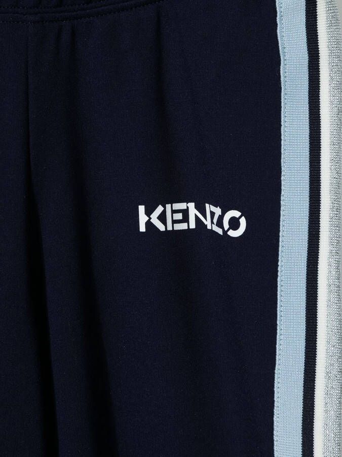 Kenzo Kids Trainingsbroek met logoprint Blauw