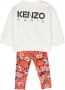 Kenzo Kids Trainingspak met bloe print Beige - Thumbnail 2