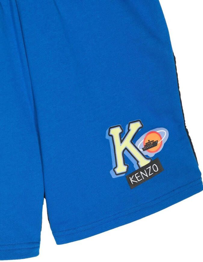 Kenzo Kids Tweekleurige shorts Blauw