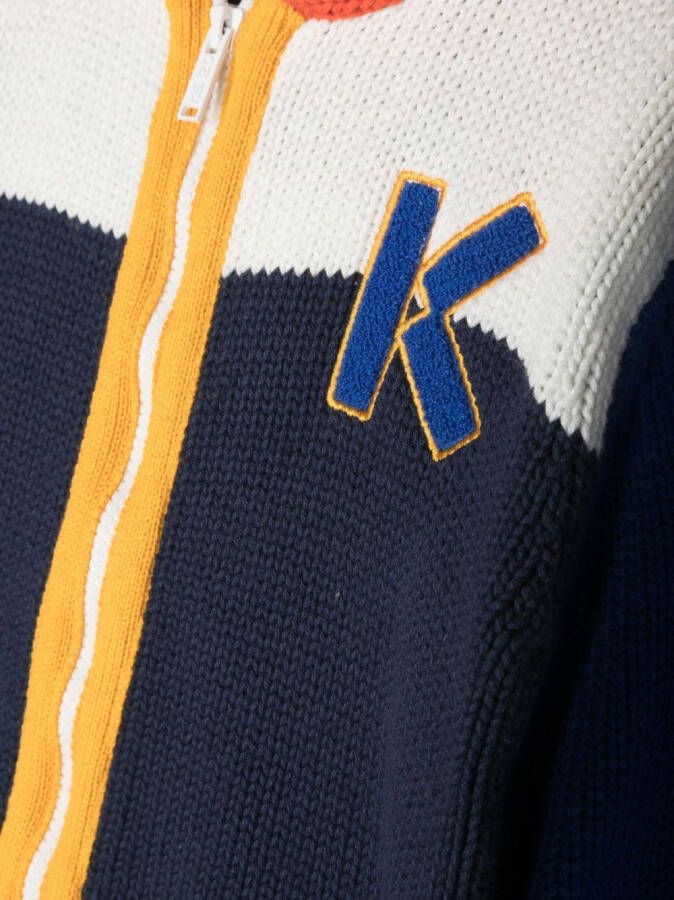 Kenzo Kids Vest met geborduurd logo Blauw