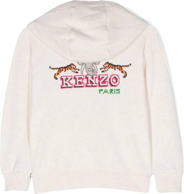 Kenzo Kids Vest met logoprint Beige