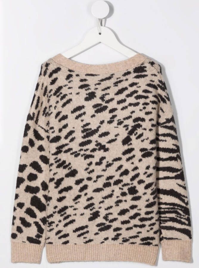 Kenzo Kids Vest met luipaardprint Beige