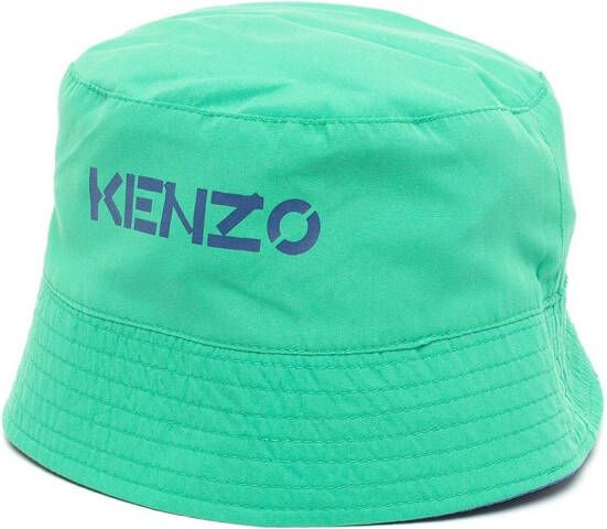 Kenzo Kids Vissershoed met logoprint Blauw