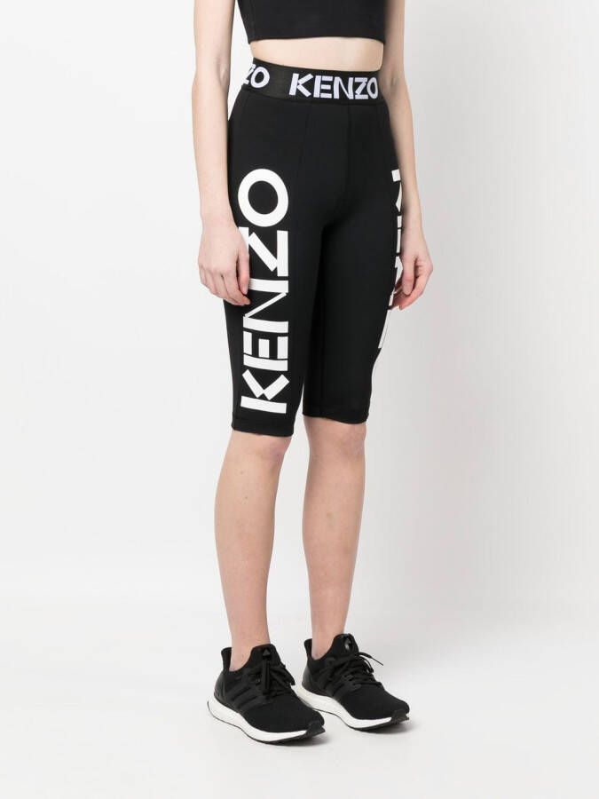 Kenzo Legging shorts met logoprint Zwart