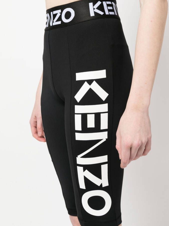 Kenzo Legging shorts met logoprint Zwart