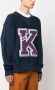 Kenzo Sweater met logo applicatie Blauw - Thumbnail 3
